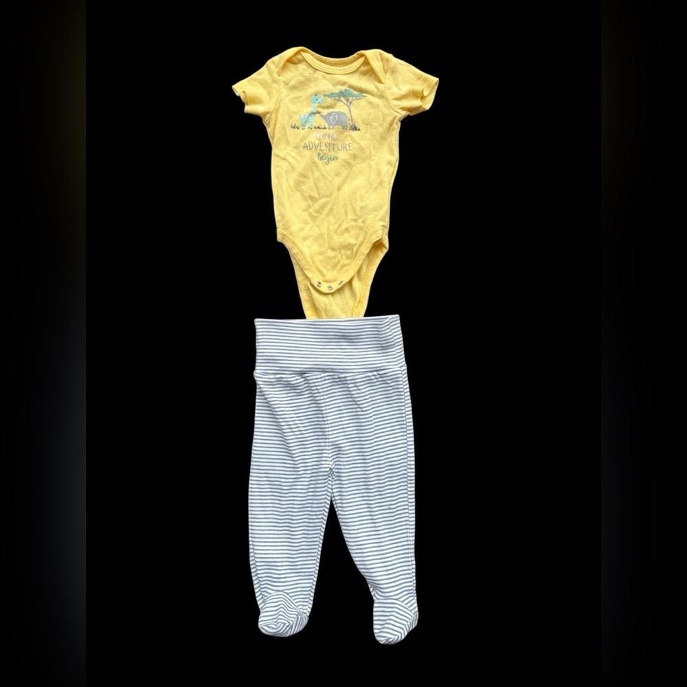 ✨ Yellow and blue animal baby girl outfit✨